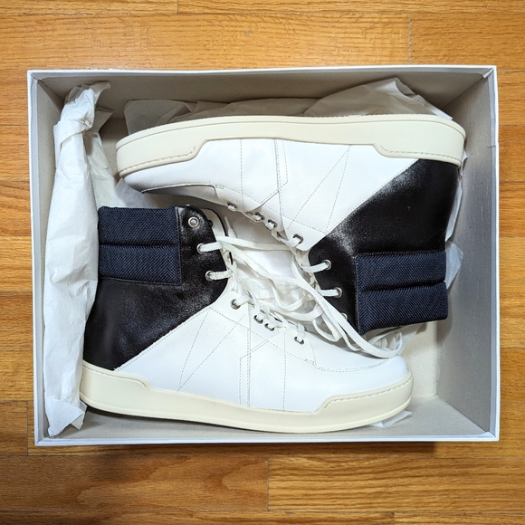 Umit Benan High Top Blue White Sneakers Men's Shoes Rick Owens Italy 44 11 - Picture 10 of 11